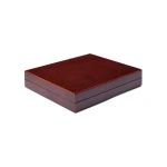 Cofanetto VOLTERRA in legno con 3 ripiani a 8 caselle rettangolari da 54x86 mm Mogano Leuchtturm 4