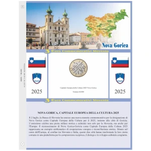 Foglio ALBUM 3 Euro SLOVENIA 2025 Abafil