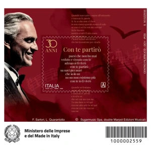 2025 100° della canzone Con te partiro 1 BF Italia