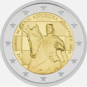 2025 2 Euro 1100° del Regno di Croazia e incoronazione di Re Tomislav Croazia