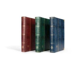 Classificatore COMFORT DELUXE S64 A4 a fogli neri e borchie angolari dorate Leuchtturm 3