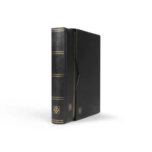 Classificatore in pelle rigenerata PREMIUM S64 A4 a32 fogli neri con custodia Nero Leuchtturm 1