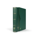 Classificatore in pelle rigenerata PREMIUM S64 A4 a32 fogli neri con custodia Verde Leuchtturm 1