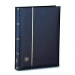 Classificatore in pelle rigenerata PREMIUM S64 A4 a32 fogli neri senza custodia Blu Leuchtturm 1