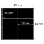 Fogli neri MAXIMUM 2 S a 6 tasche da 160x105 mm per lato 5 pz. Leuchtturm 2