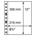 Fogli trasparenti GRANDE 1 C a 1 tasca da 216x306 mm 5 pz. Leuchtturm 1