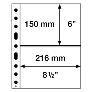 Fogli trasparenti GRANDE 2 C a 2 tasche da 216x150 mm 5 pz. Leuchtturm 1