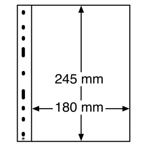 Fogli trasparentii OPTIMA 1 C a 1 tasca da 180x245 mm per lato 10 pz. Leuchtturm 1