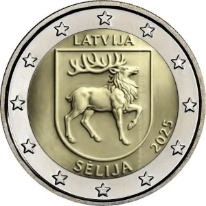 2025 2 Euro Regioni etnografiche Selija Lettonia