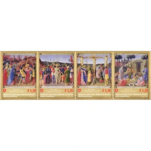 2025 Maestri della Pittura Beato Angelico 4 v. in striscia orizzontale S.M.O.M. SMOM