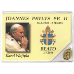 Ciondolo dorato celebrativo della Beatificazione di Papa Giovanni Paolo II 1