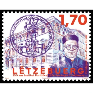 2025 100° del Pontificio Istituto di Archeologia Cristiana 1 v. E.C. di Lussemburgo con Vaticano Lussemburgo
