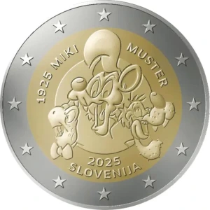 2025 2 Euro 100° della nascita di Miki Muster Slovenia