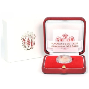 2025 2 Euro Marquisat des Baux PROOF in cofanetto Monaco 1