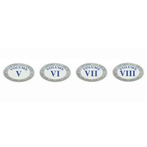 Etichette adesive numeri romani per cartelle Volume V VI VII VIII Abafil