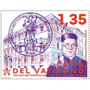 2025 100° del Pontificio Istituto di Archeologia Cristiana 1 v. E.C. di Vaticano con Lussemburgo Vaticano