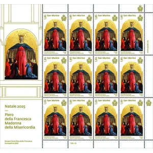 2025 Natale 1 MF da 12 v. con illustrazione San Marino