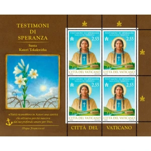 2025 Testimoni di Speranza Santa Kateri Tekakwitha 1 MF da 4 v. Vaticano
