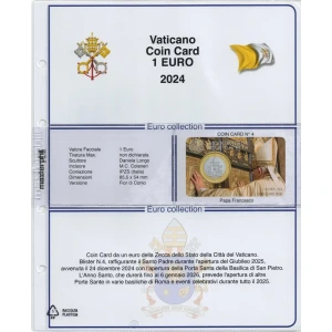 Inserto COIN CARD straordinaria n. 4 VATICANO 2024 1 Euro Master Phil
