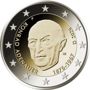 2026 2 Euro 50° della nascita di Konrad Adenauer Germania