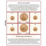 Inserto per le 2 monete 1 Dollaro Nativi USA Zecche D e P FDC 2025 2026 Master Phil