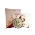2025 2 Euro Sede Vacante MMXXV FDC in folder Vaticano 1