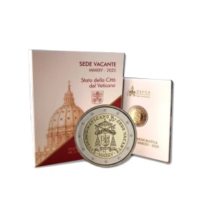 2025 2 Euro Sede Vacante MMXXV FDC in folder Vaticano 1