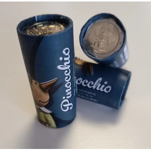 2026 2 Euro 200° della nascita di Carlo Collodi Pinocchio Rotolino speciale Italia