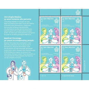 2026 Oncologia Medica 1 MF da 4 v. con illustrazione San Marino
