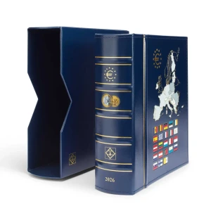 Cartella a 4 anelli VISTA serie Euro annuali 2026 con fogli e custodia Leuchtturm