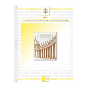 Foglio SERIE DIVISIONALE VATICANO 2025 con 5 Euro bimetallico Abafil