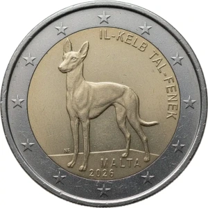 2026 2 Euro Cane del faraone Malta