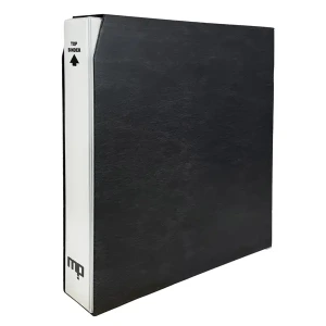 Cartella a 4 anelli TOP BINDER simil carbonio bianca con custodia nera vuota Master Phil