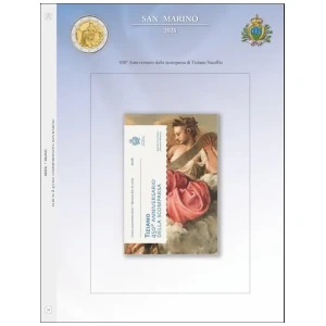 Foglio ALBUM 2 Euro SAN MARINO in folder 2026 Tiziano Abafil
