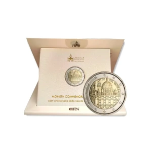 2025 2 Euro 550° della nascita di Michelangelo FDC in folder Vaticano 1