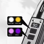 Lampada UV ricaricabile a onde lunghe con torcia a luce LED bianca e calda Lindner 5
