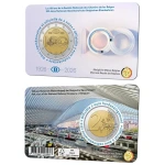 2026 2 Euro Ferrovie Statali Belghe SNCB FDC in coin card versione francese Belgio fronte e retro