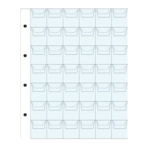 Fogli trasparenti ALFA 260 T42 a 42 taschine da 25 mm 10 pz. Marini