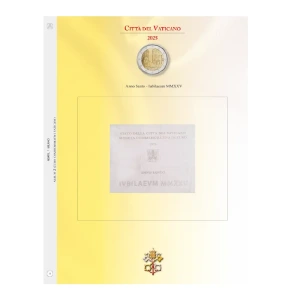 Foglio ALBUM 2 Euro VATICANO in folder 2025 Giubileo Abafil