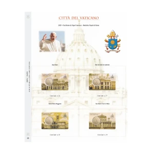 Foglio Coin Card Vaticano 2025 Basiliche Abafil