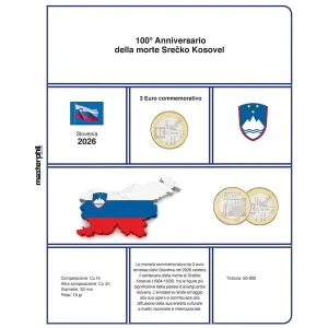 Inserto 3 Euro bimetallico Slovenia 2026 Master Phil