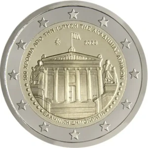 2026 2 Euro 100° dell Accademia di Atene Grecia