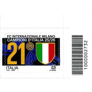2026 Inter campione d Italia 1 v. con codice a barre Italia