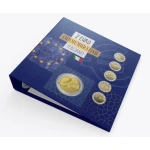 Cartella a 4 anelli 2 EURO ITALIANO COMMEMORATIVO con custodia vuoto Master Phil 2