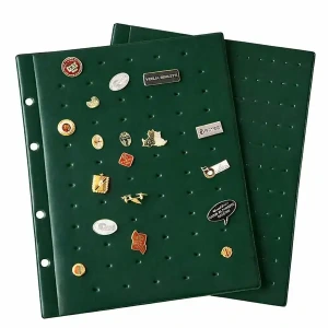 Inserti verdi imbottiti per cartella ad anelli per PINS a spille 3 pz. Master Phil 1
