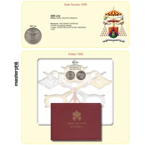Inserto Sede Vacante 1958 500 Lire Phil 1