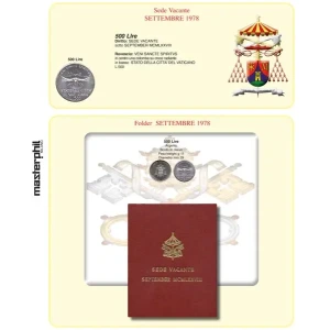 Inserto Sede Vacante Settembre 1978 500 Lire Phil 1
