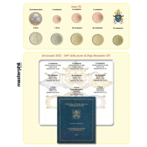 Inserto monete Vaticano 2022 per serie speciale da 9 monete Master Phil 1