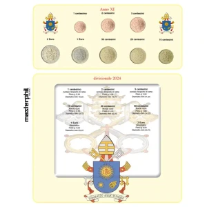 Inserto monete Vaticano 2024 per serie da 8 monete Master Phil 1