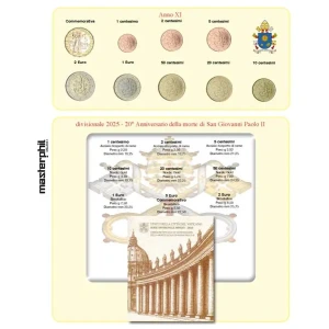 Inserto monete Vaticano 2025 per serie speciale da 9 monete Master Phil 1